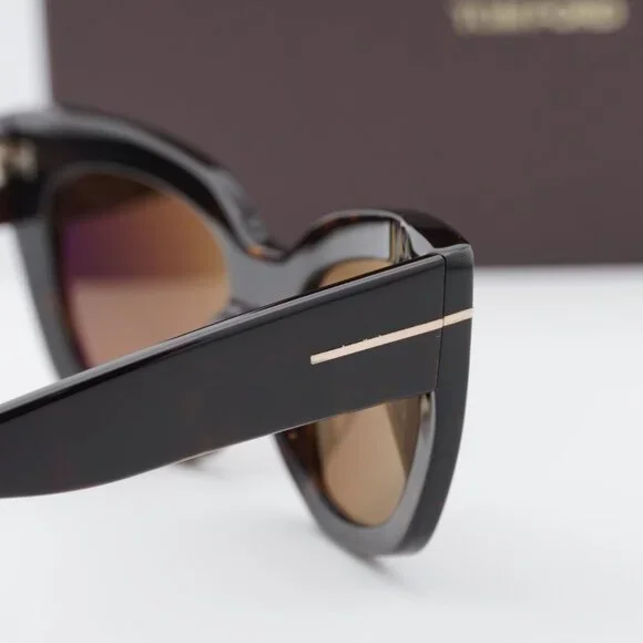 Tom Ford Athena FT1190 52H Cat Eye Sunglasses - Havana\Brown  display picture 1